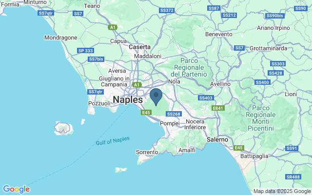 Kaart met locatie Vesuvius